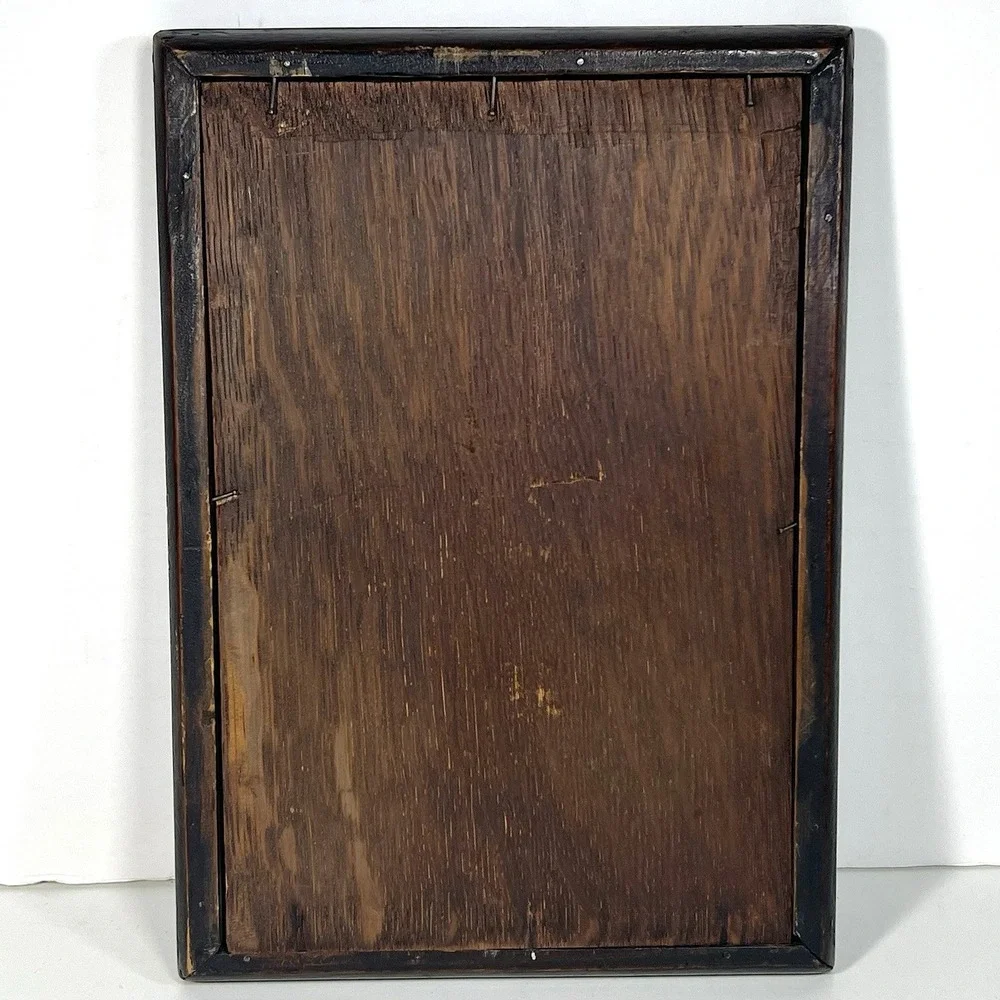 Antique Hand Carved Wood Framed Mirror Free‎ Standing 7
